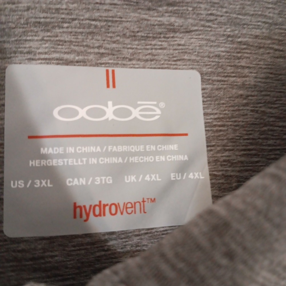 Oobé Men's Polo Shirt NWT Sz 3XL Gray Hydrovent Short Sleeve - Picture 4 of 13